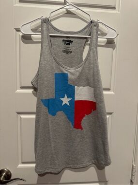 Kohl's Family Fun Gray Texas Flag Graphic Tank Top - Blue, White, Red
